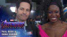 Danai Gurira and Paul Rudd at the Premiere