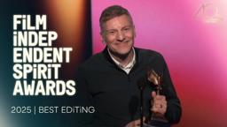 HANSJÖRG WEISSBRICH wins BEST EDITING at the 2025 Film Independent Spirit Awards