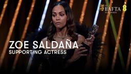 Zoe Saldaña wins Supporting Actress for her role in Emilia Pérez as Rita | BAFTA Film Awards 2025