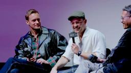 Alexander Skarsgård and Harry Lighton on Pillion