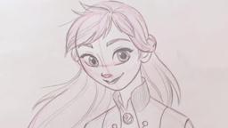 How to Draw Anna from Frozen 2 l Draw With Disney Animation