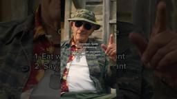 Grandpa packs light, punches heavy.