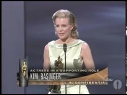 Kim Basinger winning Best Supporting Actress