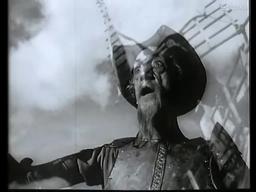 DON QUIXOTE de ORSON WELLES Pelea con los Molinos. Español