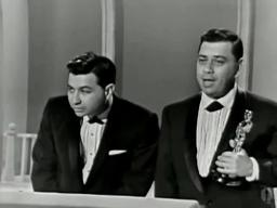 The Sherman Brothers winning the Oscar® for Music Score for "Mary Poppins"