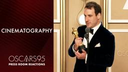 Cinematography | James Friend | Oscars95 Press Room Speech