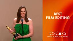 Best Film Editing | 'Oppenheimer' | Jennifer Lame | Oscars 2024 Press Room Speech