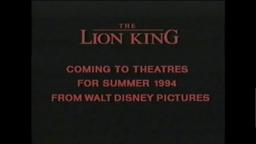 The Lion King - Sneak Peek #2 (March 4, 1994)