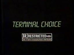 1985 Terminal Choice TV Movie Trailer Commercial