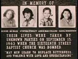 White Supremacists Bombing of the 16th St Baptist Church in 1963 Killing 4 little Girls