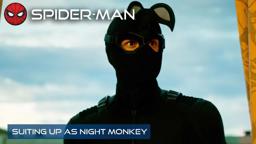 Peter Suits Up As The Night Monkey