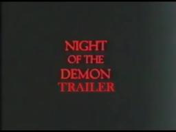 Night Of The Demon (1980) Trailer