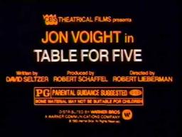 Table for Five 1983 TV trailer