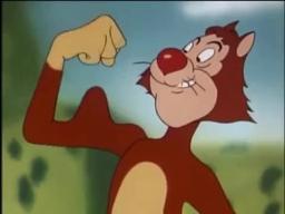 1955 Herman and Katnip -  A Bicep Built for Two -  tv print