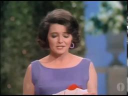Patricia Neal presenting Best Foreign Language Film Oscar® to "A Man and a Woman": 1967 Oscars