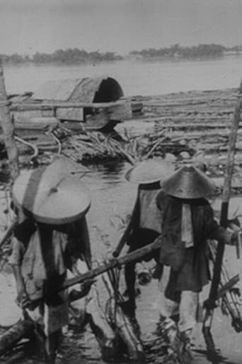 Transport des bois par radeaux Poster