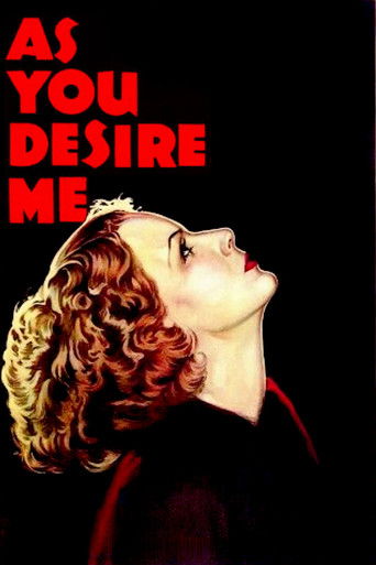 As You Desire Me Poster