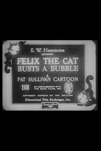 Felix the Cat Busts a Bubble Poster
