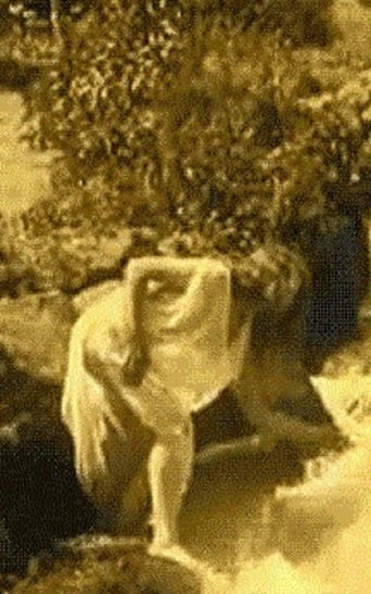 Nude Woman by Waterfall Poster